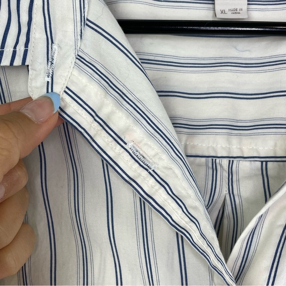 Loft Striped Everyday Shirt in Blue and White size XL - Picture 12 of 12